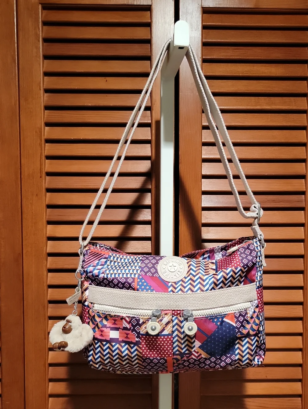 KIPLING ANGIE MULTICOLOR AND MULTIPLE PATTERN CROSSBODY BAG